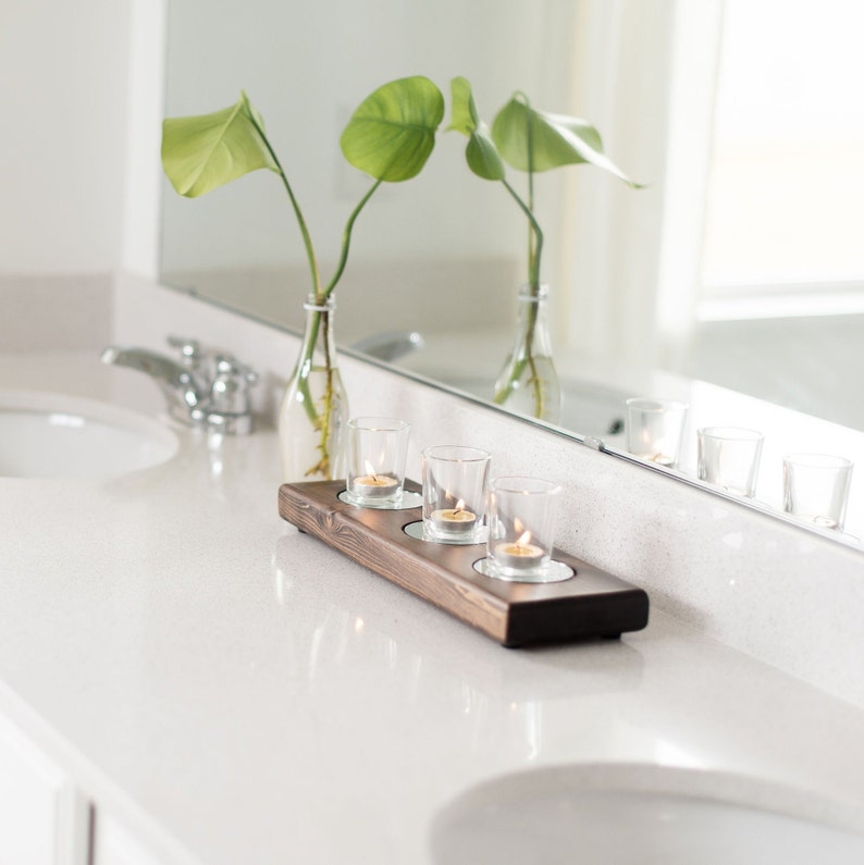 Mirrored Candle Holder Centerpiece Table Centerpiece Mantle Etsy