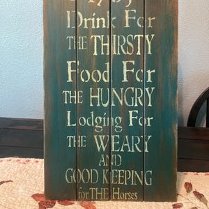 Primitive Wooden Inn Sign