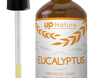 UpNature The Best Eucalyptus Essential Oil 4 OZ - UpNature - 100% Pure & Natural, Premium Therapeutic Aromatherapy Grade - With Glass Droppe