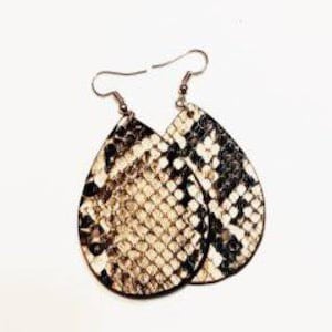 Snake Skin Drop Earrings