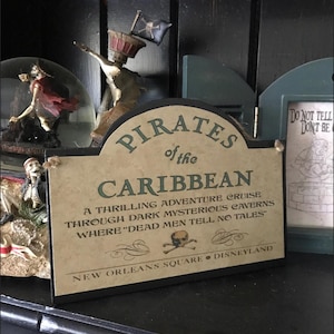 Pirates of the Caribbean Ride Attraction Home Decor Sign We Want The RedHead Disneyland WDW Disney New Orleans Square Jack Sparrow Pirate