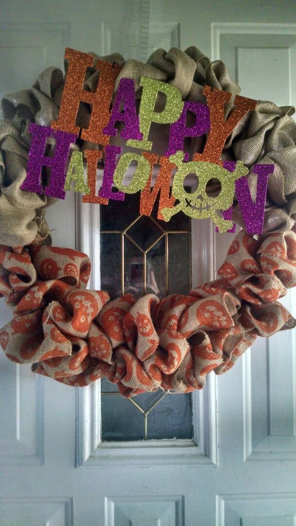 Halloween Door Wreath Etsy