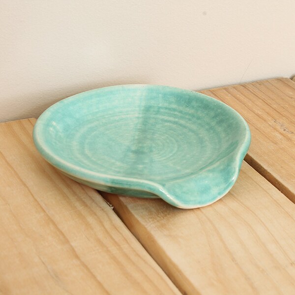 4.75" Mint Green Spoon Rest