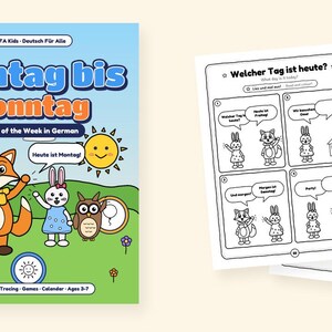 Monday to Sunday - Days of the Week in German for Kids: A 100-Page Activity Book (Ages 3–7) image 2