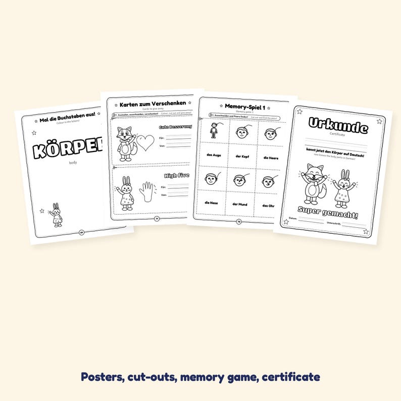 My Body - Body Parts in German for Kids: A 100-Page Activity Book with Songs and Games (Ages 3–7) image 7
