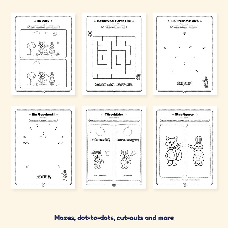 Hello! Good morning! - German Greetings for Kids: A 100-Page Activity and Coloring Book (Ages 3–7) image 6