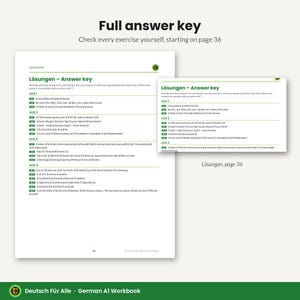 German A1 Workbook PDF for Beginners, 40 Pages, 150+ Exercises, Answer Key, Printable German Grammar and Vocabulary Worksheets image 7
