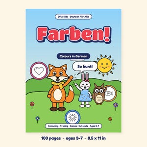 色！ - ドイツ語で学ぶ子供向け色：100ページの塗り絵＆アクティビティブック（対象年齢：3～7歳） 画像 3