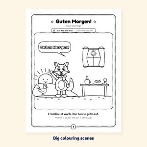 Hello! Good morning! - German Greetings for Kids: A 100-Page Activity and Coloring Book (Ages 3–7) image 1