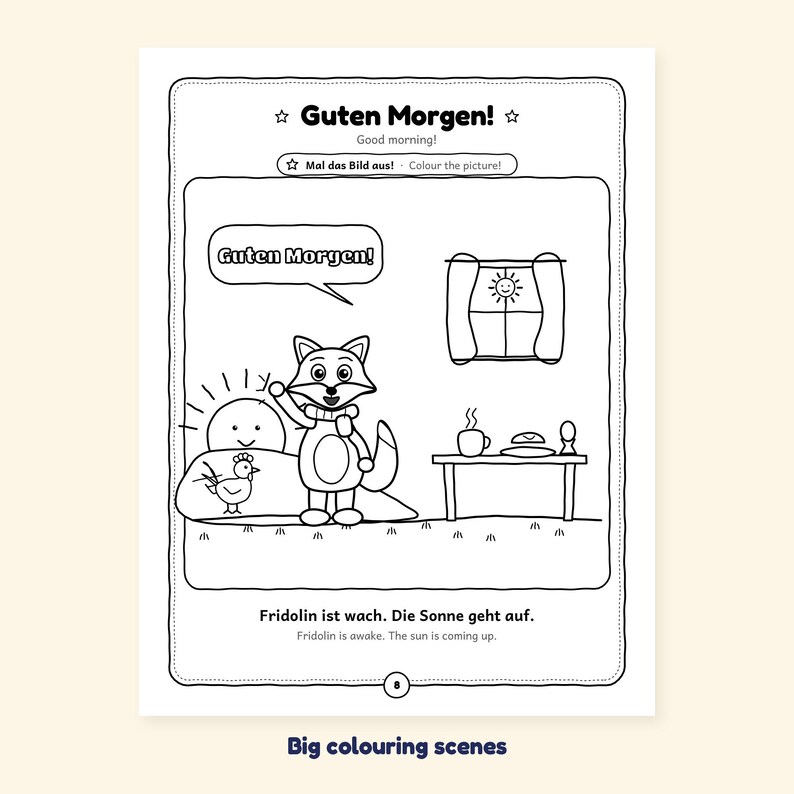 Hello! Good morning! - German Greetings for Kids: A 100-Page Activity and Coloring Book (Ages 3–7) image 1