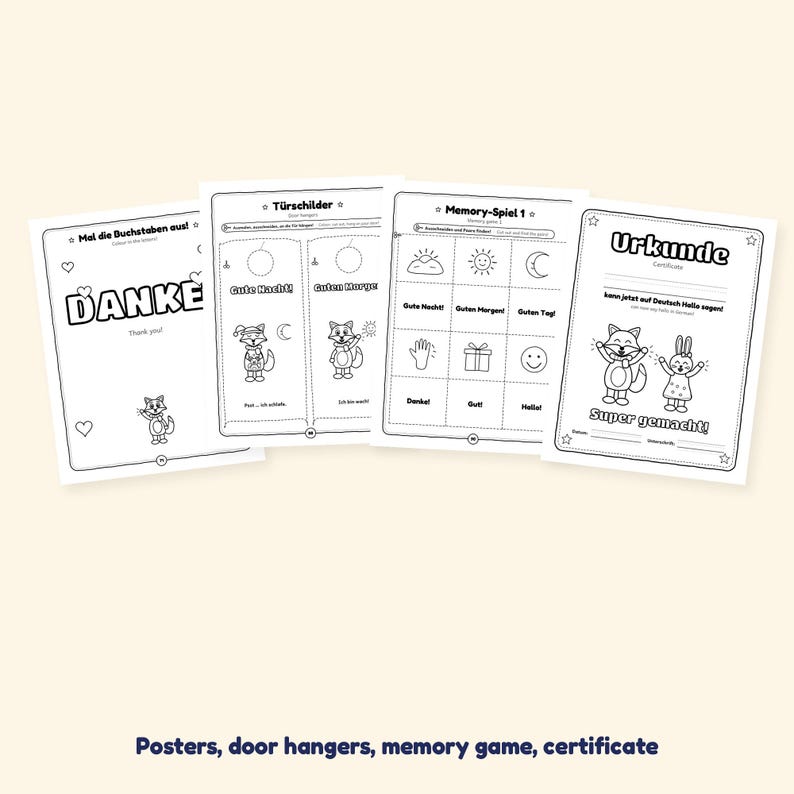 Hello! Good morning! - German Greetings for Kids: A 100-Page Activity and Coloring Book (Ages 3–7) image 7