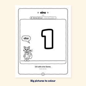 Counting from 1 to 10 - German Numbers for Kids: A 100-Page Counting, Tracing and Activity Book (Ages 3–7) image 1