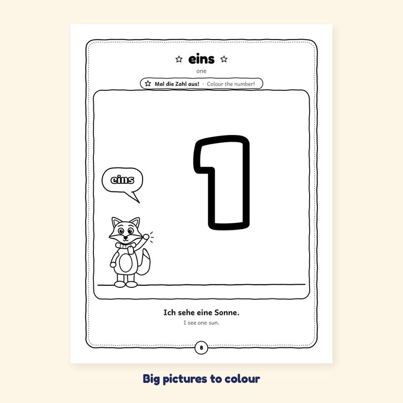 Counting from 1 to 10 - German Numbers for Kids: A 100-Page Counting, Tracing and Activity Book (Ages 3–7) image 1