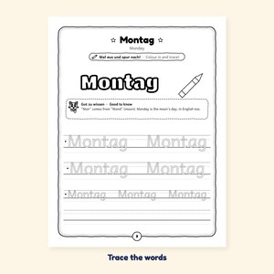 Monday to Sunday - Days of the Week in German for Kids: A 100-Page Activity Book (Ages 3–7) image 4