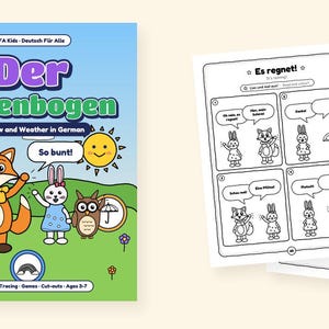 The Rainbow - Rainbow and Weather Words in German for Kids: A 100-Page Activity Book (Ages 3–7) image 2