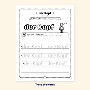 My Body - Body Parts in German for Kids: A 100-Page Activity Book with Songs and Games (Ages 3–7) image 4