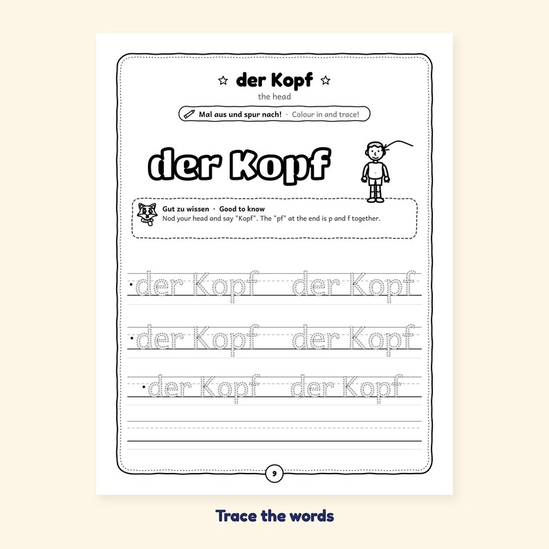 My Body - Body Parts in German for Kids: A 100-Page Activity Book with Songs and Games (Ages 3–7) image 4