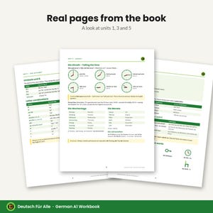 German A1 Workbook PDF for Beginners, 40 Pages, 150+ Exercises, Answer Key, Printable German Grammar and Vocabulary Worksheets image 2