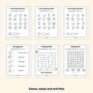 Animals on the Farm - Farm Animals in German for Kids: A 100-Page Activity Book with Animal Sounds (Ages 3–7) image 6