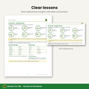 German A1 Workbook PDF for Beginners, 40 Pages, 150+ Exercises, Answer Key, Printable German Grammar and Vocabulary Worksheets image 3