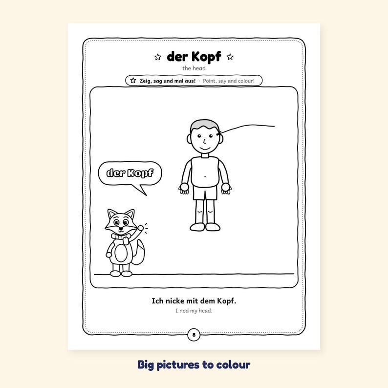 My Body - Body Parts in German for Kids: A 100-Page Activity Book with Songs and Games (Ages 3–7) image 1