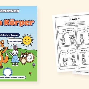My Body - Body Parts in German for Kids: A 100-Page Activity Book with Songs and Games (Ages 3–7) image 2