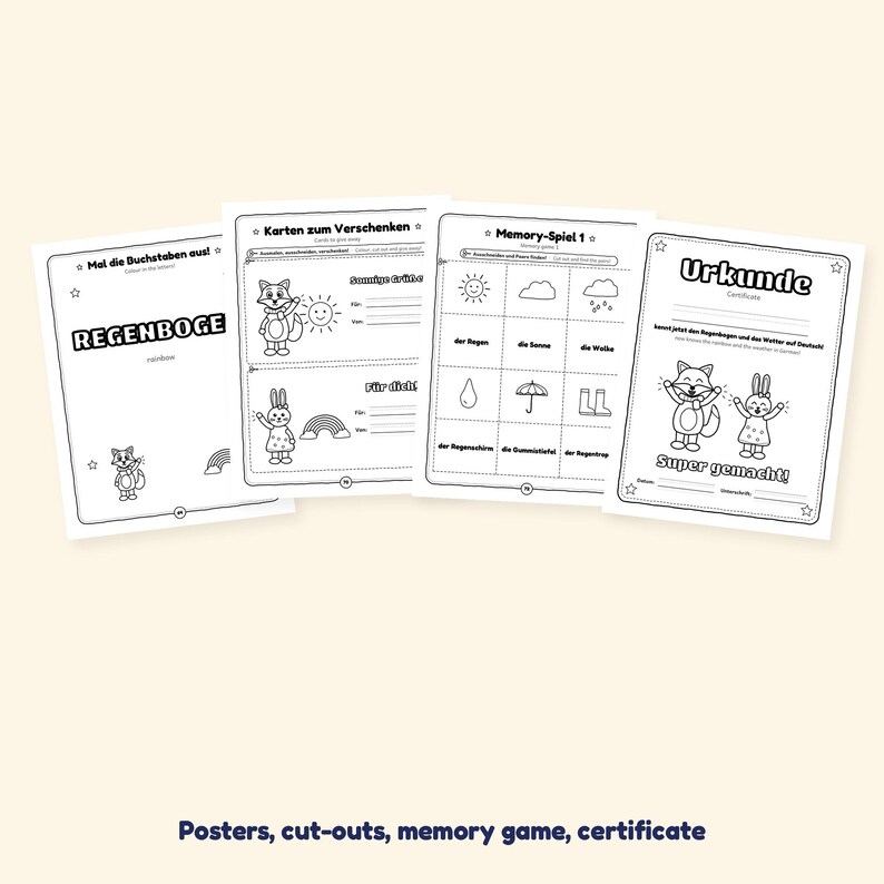 The Rainbow - Rainbow and Weather Words in German for Kids: A 100-Page Activity Book (Ages 3–7) image 7