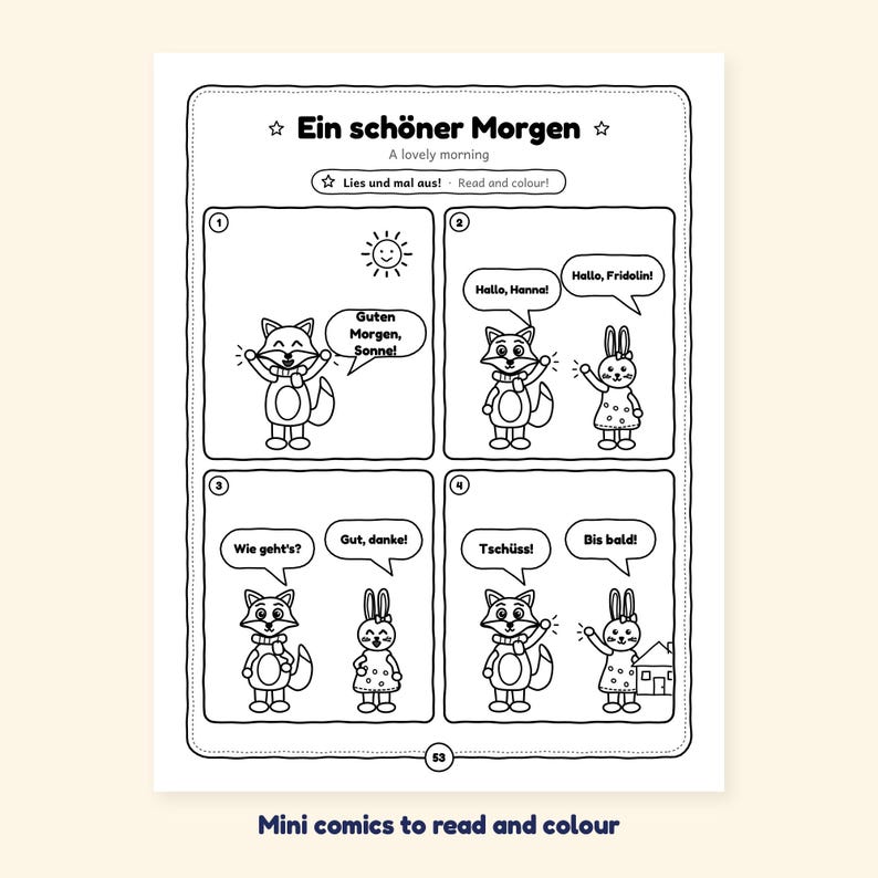 Hello! Good morning! - German Greetings for Kids: A 100-Page Activity and Coloring Book (Ages 3–7) image 5