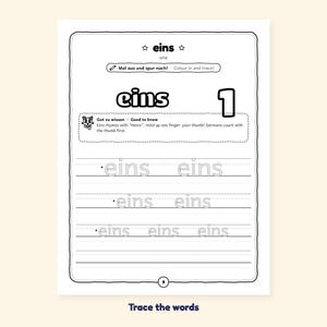 Counting from 1 to 10 - German Numbers for Kids: A 100-Page Counting, Tracing and Activity Book (Ages 3–7) image 4