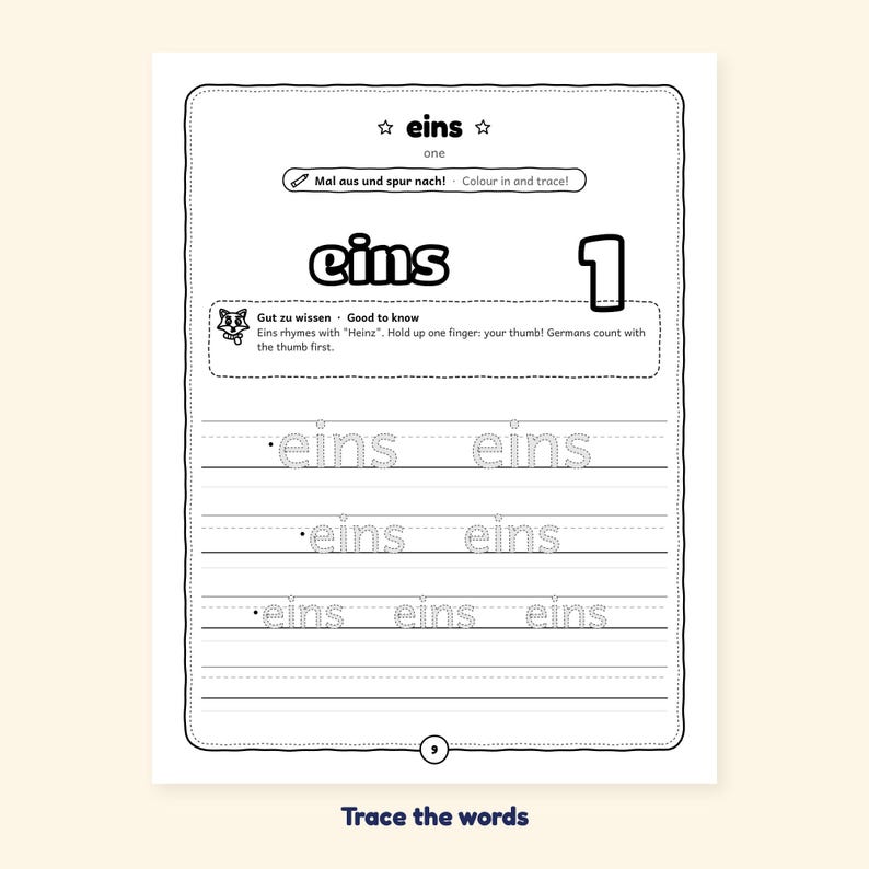 Counting from 1 to 10 - German Numbers for Kids: A 100-Page Counting, Tracing and Activity Book (Ages 3–7) image 4