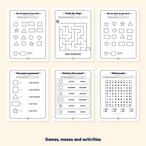 Plus to 5 - Shapes and Adding to 5 in German for Kids: A 100-Page Activity Book (Ages 3–7) image 6