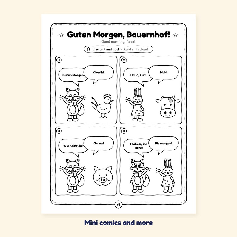 Animals on the Farm - Farm Animals in German for Kids: A 100-Page Activity Book with Animal Sounds (Ages 3–7) image 5