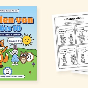 Counting from 1 to 10 - German Numbers for Kids: A 100-Page Counting, Tracing and Activity Book (Ages 3–7) image 2