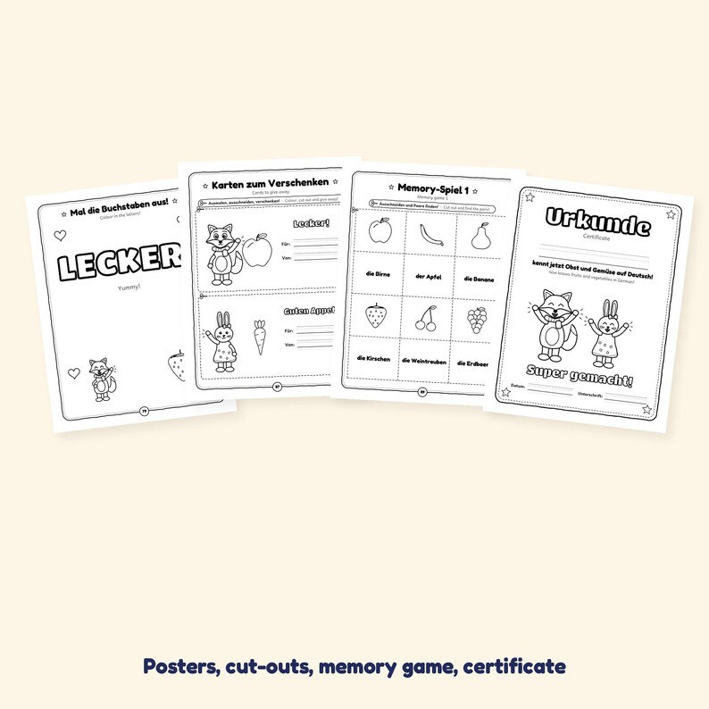Fruits and Vegetables - Fruits and Vegetables in German for Kids: A 100-Page Activity Book (Ages 3–7) image 7