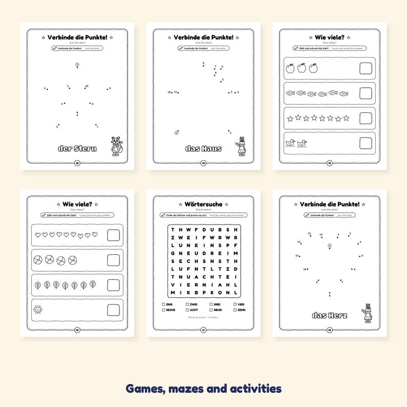 Counting from 1 to 10 - German Numbers for Kids: A 100-Page Counting, Tracing and Activity Book (Ages 3–7) image 6