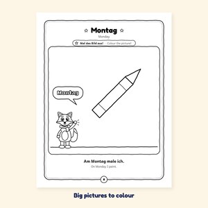 Monday to Sunday - Days of the Week in German for Kids: A 100-Page Activity Book (Ages 3–7)