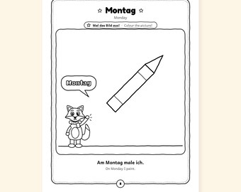 Monday to Sunday - Days of the Week in German for Kids: A 100-Page Activity Book (Ages 3–7)