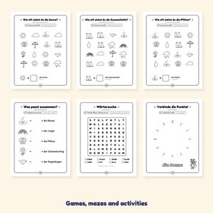 The Rainbow - Rainbow and Weather Words in German for Kids: A 100-Page Activity Book (Ages 3–7) image 6