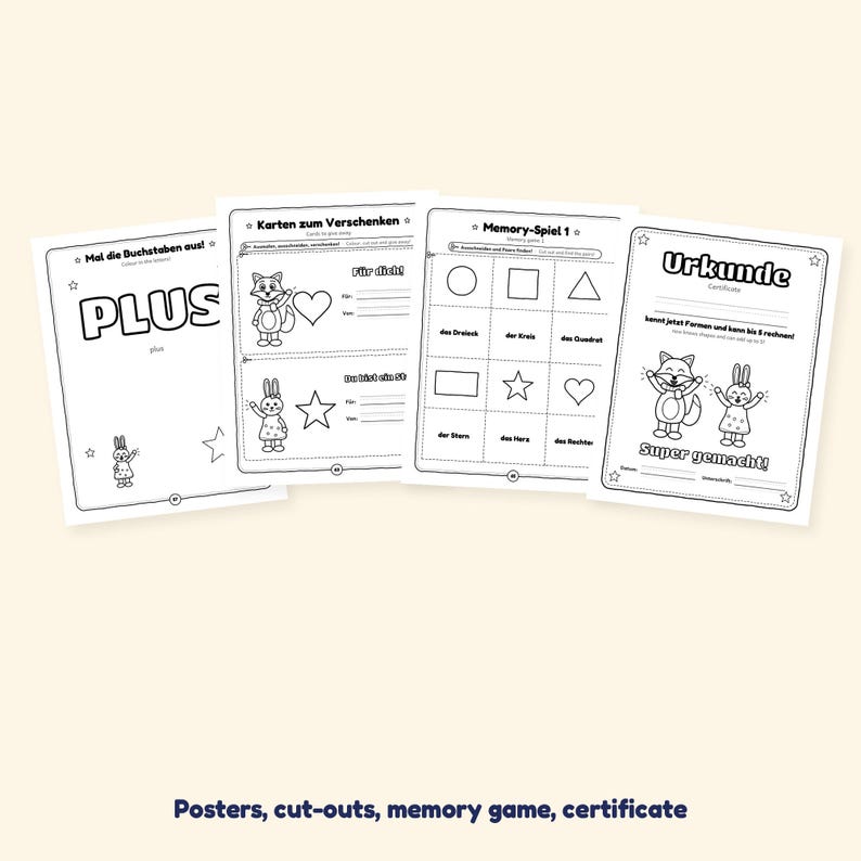 Plus to 5 - Shapes and Adding to 5 in German for Kids: A 100-Page Activity Book (Ages 3–7) image 7