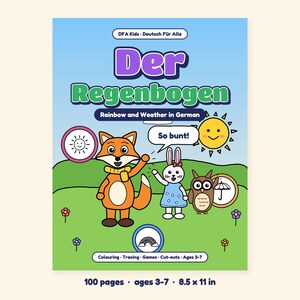 The Rainbow - Rainbow and Weather Words in German for Kids: A 100-Page Activity Book (Ages 3–7) image 3