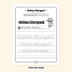 Hello! Good morning! - German Greetings for Kids: A 100-Page Activity and Coloring Book (Ages 3–7) image 4
