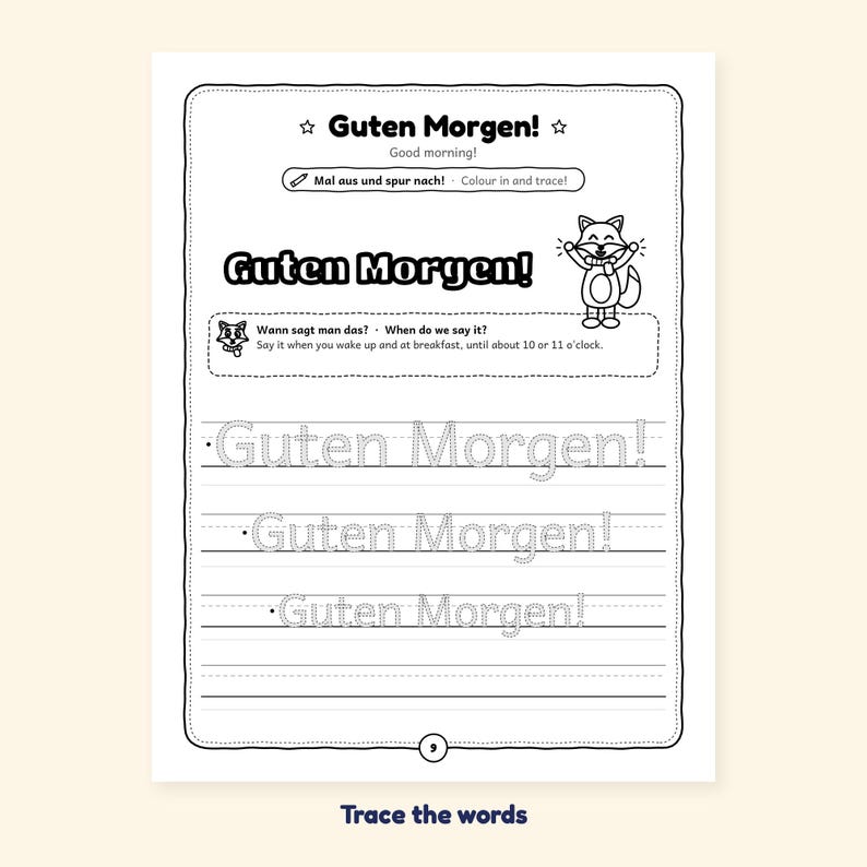 Hello! Good morning! - German Greetings for Kids: A 100-Page Activity and Coloring Book (Ages 3–7) image 4