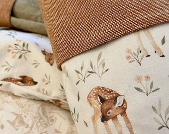 Vintage Style Baby Christmas Stockings - Custom Embroidered Stocking | Retro Deer Baby Stocking | Baby Fawn 70's Retro Christmas Stocking