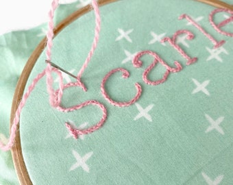 Embroidery Charge For Christmas Stockings - Charge PER LETTER | Hand Embroidery | Personalization | Embroidered Stocking