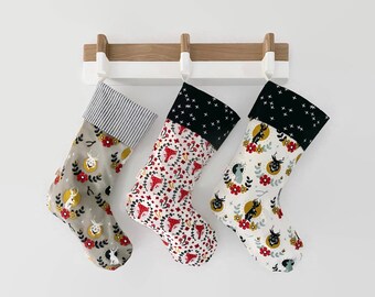 CLEARANCE Jackalope  Kids Christmas Stocking - Woodland Stocking | Modern Kids Stocking | Baby's First Christmas