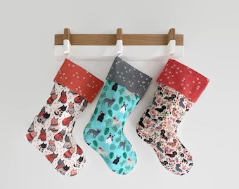 CLEARANCE French Bulldog Christmas Stocking | Bull Dogs Stocking | Frenchie Stocking | Dog Stocking