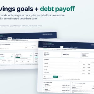 Money Planner App Bundle, Paycheck Budget App 2027 & Holiday Gift Budget Planner, Works Offline, No Subscription image 7