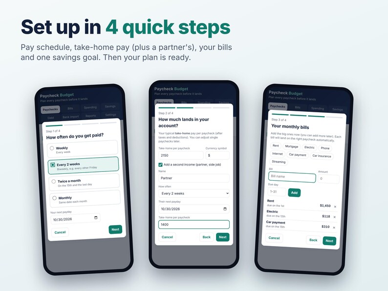 Money Planner App Bundle, Paycheck Budget App 2027 & Holiday Gift Budget Planner, Works Offline, No Subscription image 5