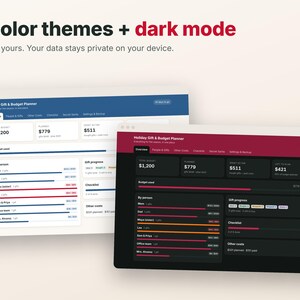 Kerstcadeau-tracker & vakantiebudgetplanner-app, cadeaulijst met bestedingslimieten, Secret Santa-generator, werkt offline, geen abonnement nodig afbeelding 6