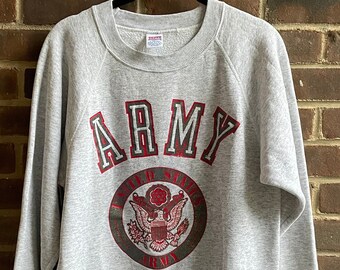 90s us army sweatshirt made in USA double sided graphic